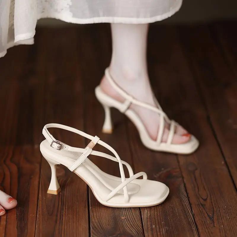 Fashion Roman Style Buckles Woman Shoes Vip Footwear New Breathable Fashion Original Summer 2025 Comfortable On Sale Sandals for Women