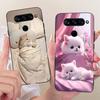 Für LG V40 V50s V35 ThinQ LG V8X ThinQ V30 2017 Handyhülle Weicher TPU-Stoßfänger Rückseite Coole Cartoon-Luxus-Schmetterlingsblume Funda