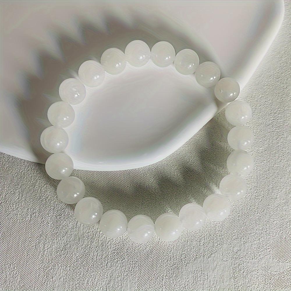 Elegant Natural Moonstone Bracelet Casual Chic Design Beads, Simple Luxury Couples' Jewelry, Moonstone Jewelry