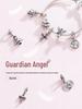 S925 Silver Vine Cross Pendant - European & American Style, Retro Pattern DIY Jewelry Accessory (BSC313)