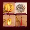 Handmade Lantern DIY Kit Glowing Cloth Orange Traditional Mid Autumn Lantern Perfect Festival Gift for Toddlers Kids