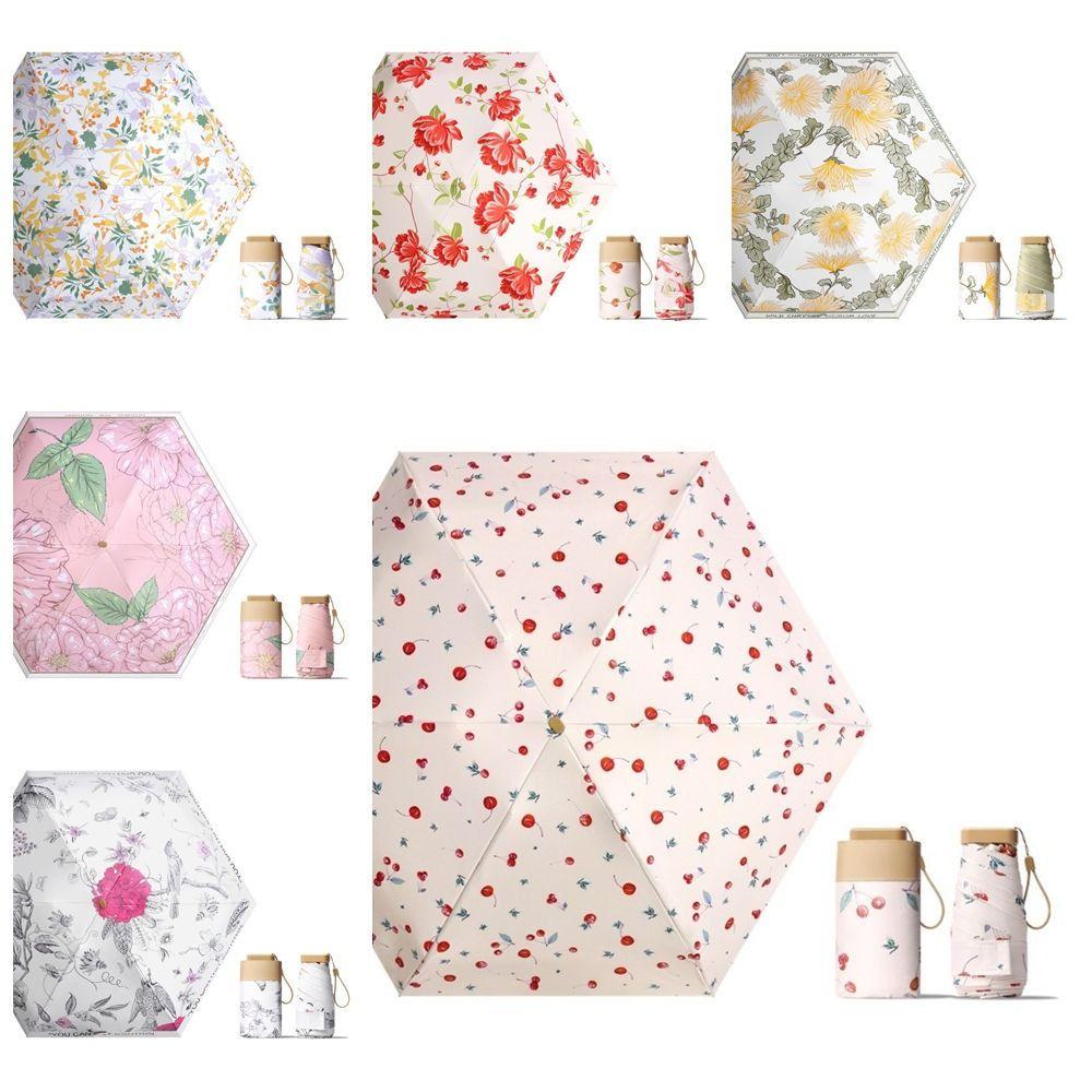 Portable Mini Sun Umbrella Sun Protection Folding Umbrellas Elegant Travel Umbrella  Travel