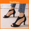 Roman Sandals For Women With Open Toe And Back Zipper Summer Footwear