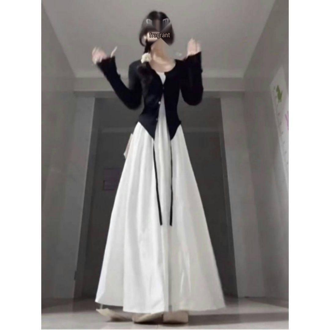 

Summer French-Style Camisole Dress & Sun Protection Cardigan Set XS (suggested 50-60 jin)