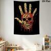 Skull with Bloody Hand Pattern Home Decor Tapestry, Wall Hanging, Decorative RV Wall Cloth.MGT0918387