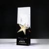 Customized Portrait Photo Color Printing Crystal Trophy Enterprise Excellent Employee Home Decor Award Honor Lettering Medal 1Pc