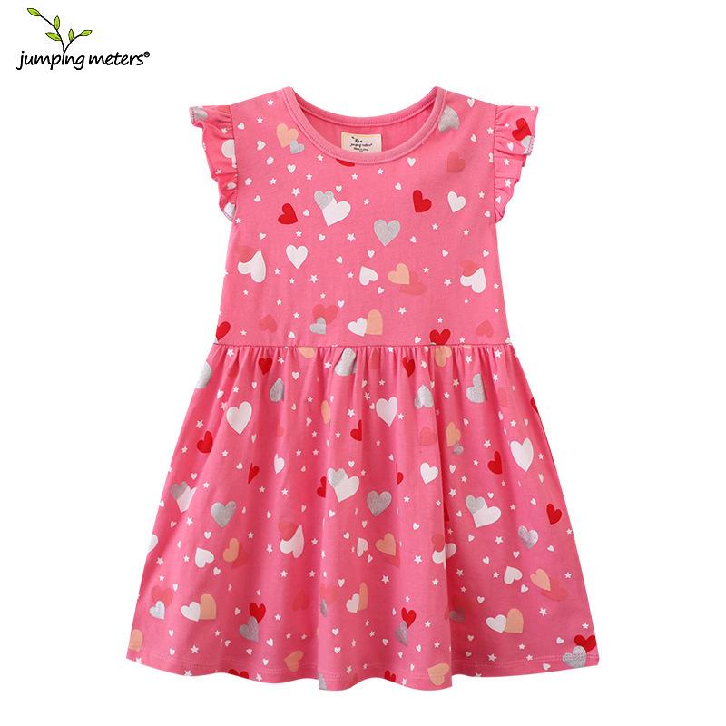

European & American Style Girls Heart Pattern Knitted Cotton Princess Dress 4T (Height: 95-100 cm)