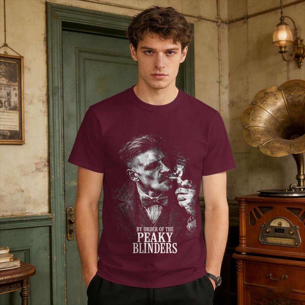 Mens T-Shirt Arthur Shelby Peakys Blinders Gangster T Shirts Leisure  Summer Tees Vintage 100 Cotton Clothes Plus Size