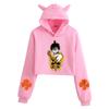 Felpa con cappuccio da donna Dragon Ball Goku Orecchie da Gatto - Design Stampato Serie Saiyan