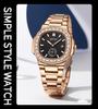 OFNS Men's Classic Quartz Watch: Square Diamond-Inlaid Dial, Dual Calendar, Waterproof, Two-Hand Design