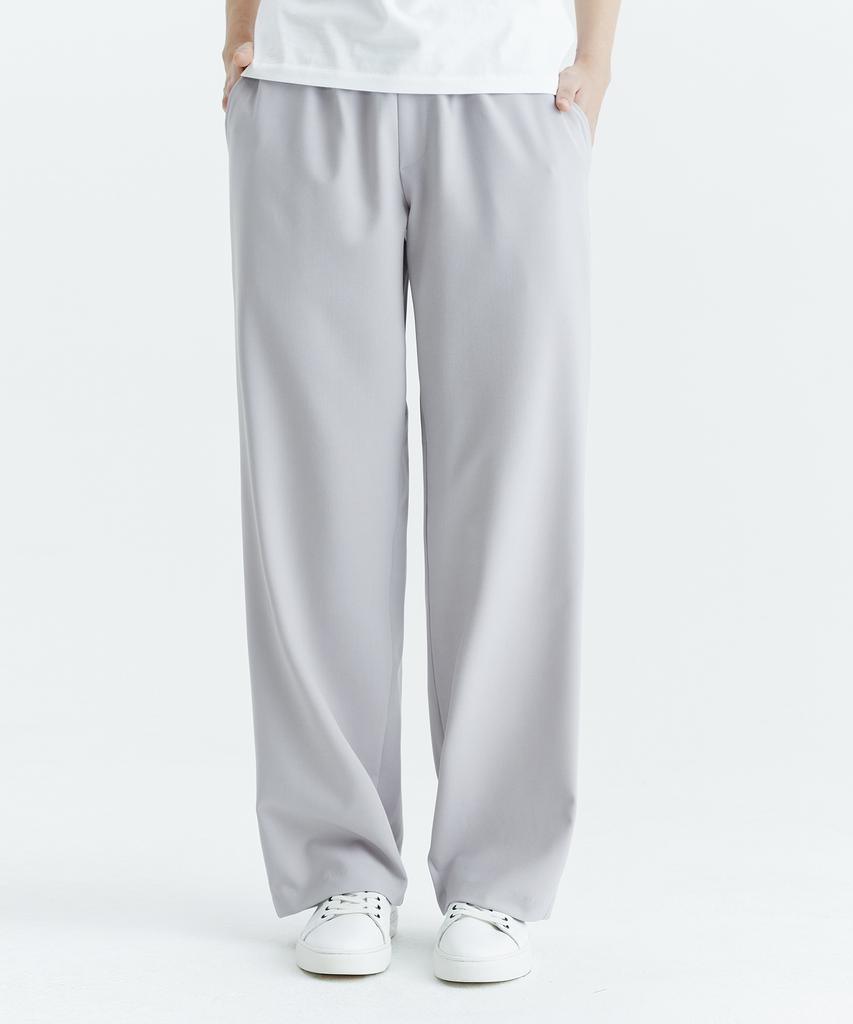 WHOLOVESART Unisex Essential Wide Banding Slacks Mystic Gray