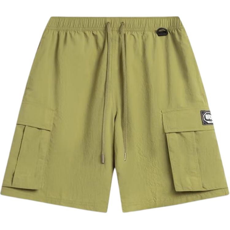 Li Ning Anti-Five Series Sport Simple Solid Color Loose Mid-Waist Casual Shorts Men Shorts Olive-Green AKSV031-3