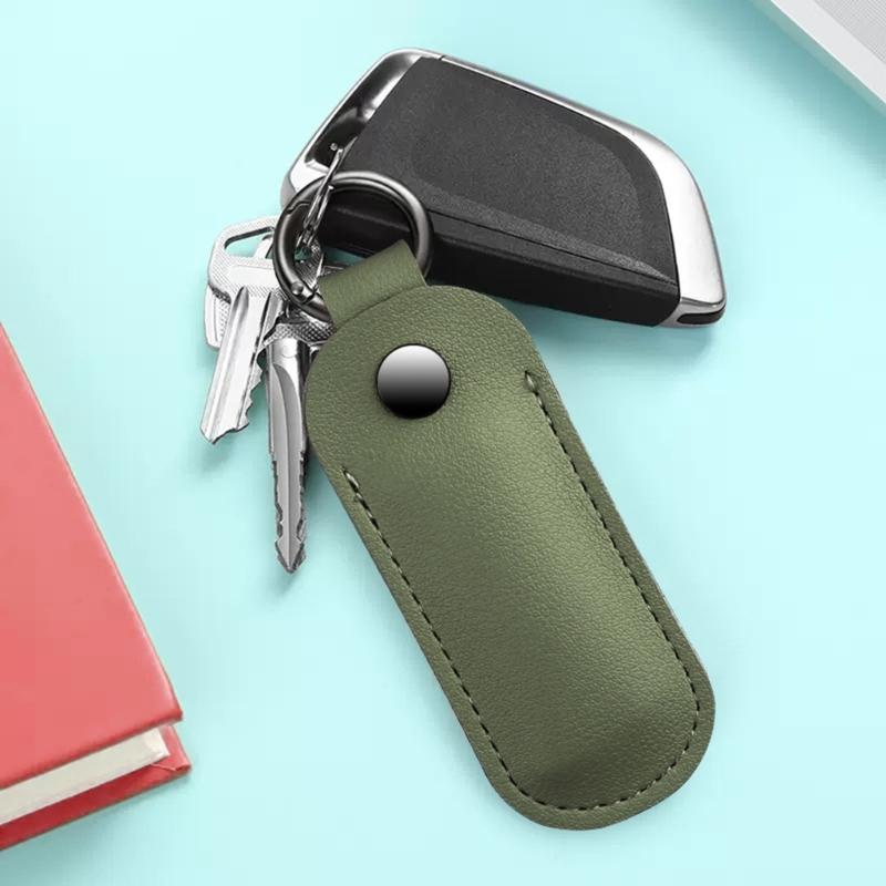 USB Flash Drive Holder Case Microfiber Leather Protective Cover With Metal Snap Closure