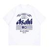 T-shirt Birra Giapponese Estiva Unisex e Wounisex Abbigliamento Senza Genere con Stile Retro Americano Vestiti Larghi Casual a Maniche Corte