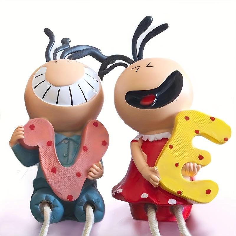 LOVE Sanmao Hanging Doll Resin Crafts - Cartoon Ornaments for Kids' Room, Wedding Gifts & Living Room Bedroom Home Decor