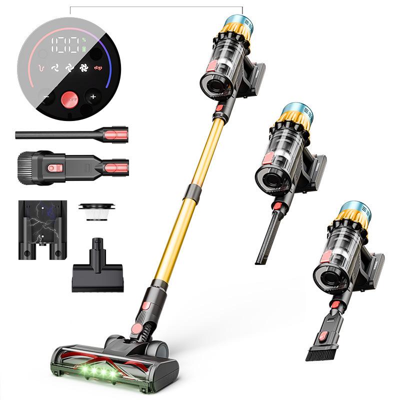 Cross-border 650W Brushless 40KPa Wet & Dry Anti-Tangle Handheld Vacuum with Green Light Dust Display