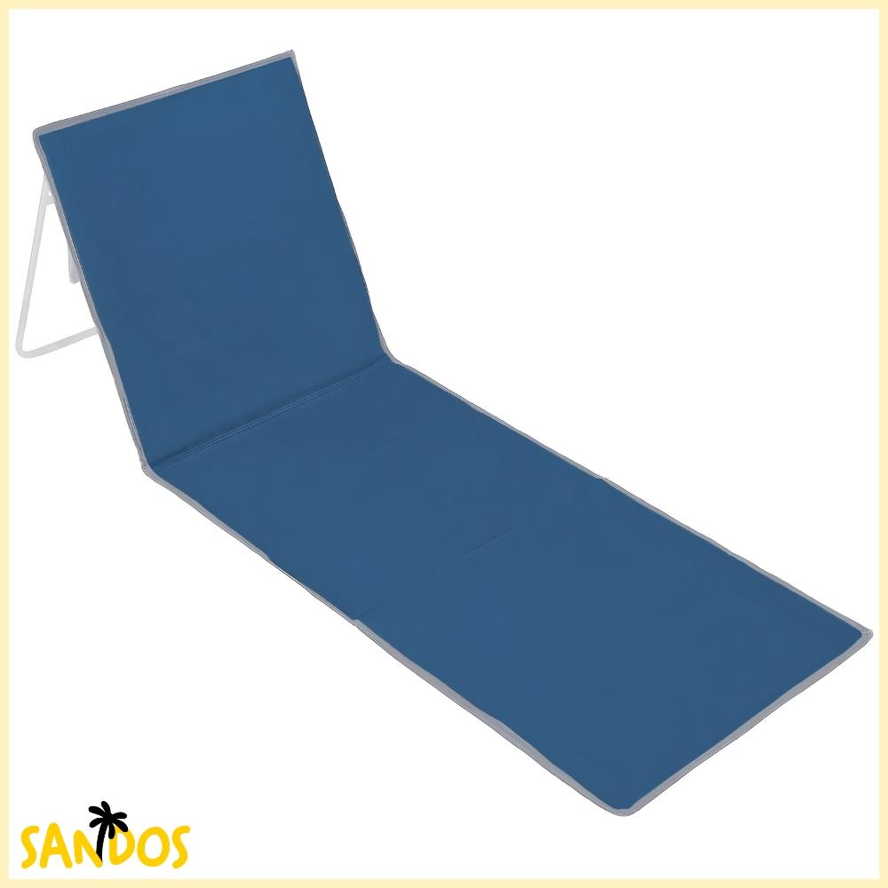 Foldable beach lounger, garden, tourist, bag cushion, light denim