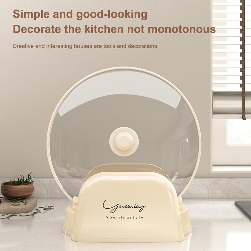 1 Stück Multifunktionales Kunststoff Küchenarbeitsplatten-Aufbewahrungsregal Haushalt Suppenlöffel Topfdeckel Aufbewahrungsregal