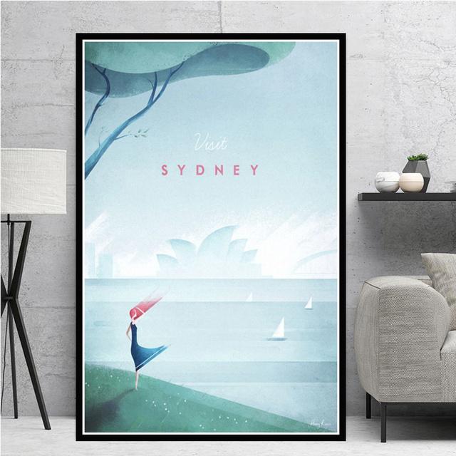 Modern Minimalist City Travel London Los Angeles Miami New York Canvas Painting Wall Art Picture Nordic Decoration Home Decor