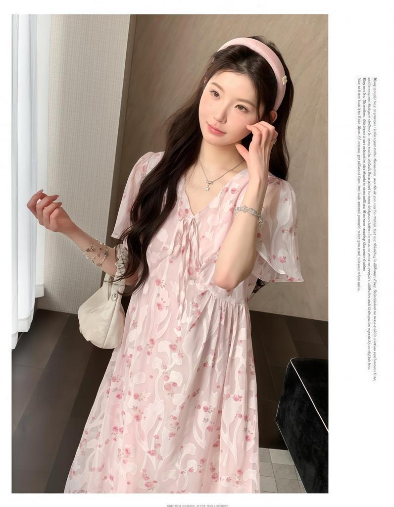 Maternity Wear: 2026 Summer Korean Floral Dress - Fresh, Age-Reducing, and Sweet Loose Fit