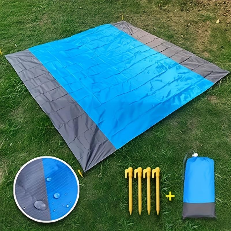 

1 High-quality Beach Blanket&picnic Mat - Foldable with 4 Corner Stakes, Suitable for Camping