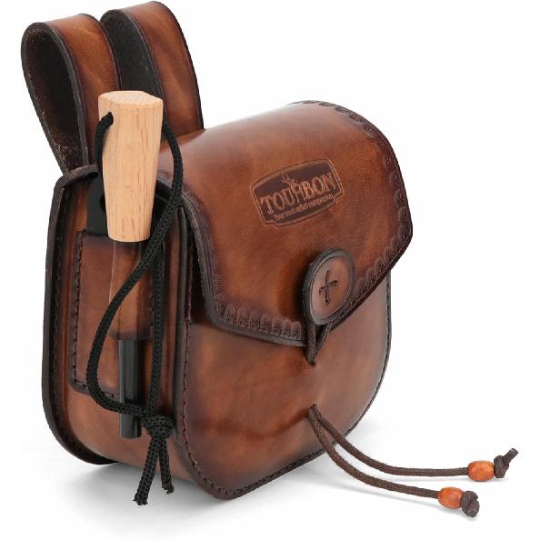

Tourbon Multitool Leather Belt Pouch EDC Fire Starter Holder for Outdoor Camping Survival Hunting