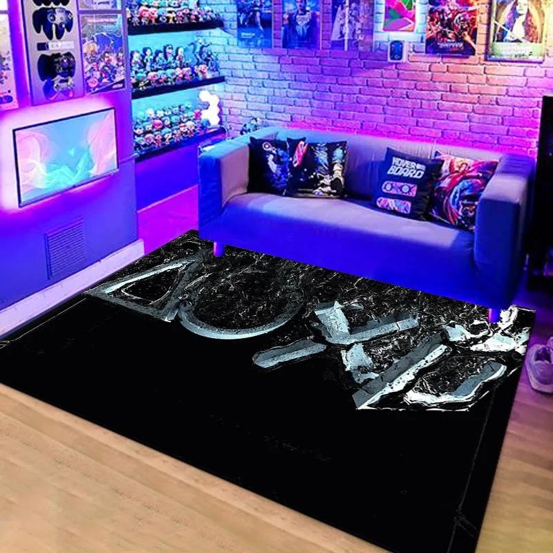 Dywan 3D do gier Pokój chłopca Duży dywan do gier Wzór kontrolera Dywan do zabawy i raczkowania dla dzieci Mata podłogowa antypoślizgowa Dywany do dekoracji domu i sypialni