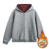 Men's 380GSM Heavyweight Hoodie Contrast Color Lining Short Wide Boxy Fit Pullover Jacket Fall Streetwear