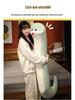 S-Shaped Green and White Snake Plush Pillow - Leg-Clamping Side Sleeper and Backrest Pillow