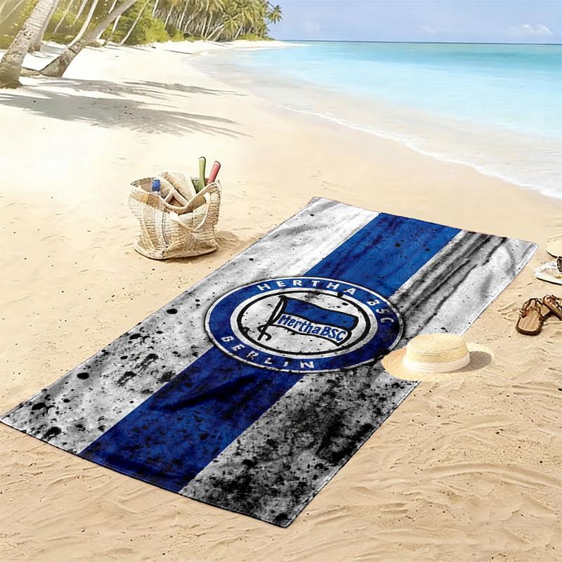 Hertha BSC Print Strandtuch, Großes Weiches Schnelltrocknendes Handtuch für Strand Camping Schwimmen