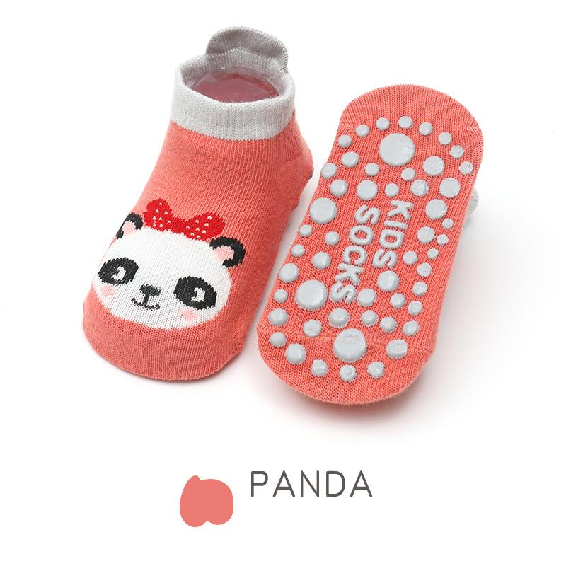6 párů dětské bavlněné ponožky roztomilý kreslený zvířecí vzor Pohodlné prodyšné dětské protiskluzové podlahové ponožky