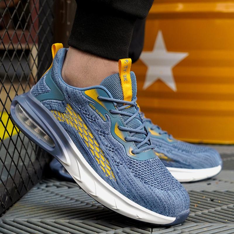 Fashion New Security Work Sneakers for Men Women Air Cushion Work Safety Shoes Anti-smashing Anti-piercing Work Boots Steel Toe Shoes