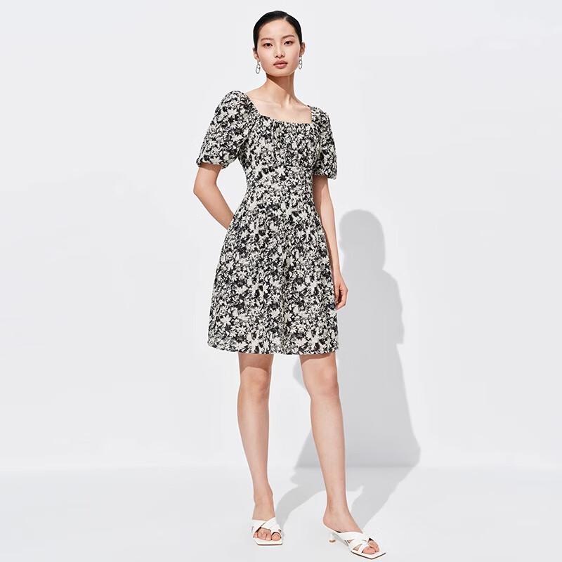 

Sweet Basil Women s Floral Puff Sleeve Mini Dress S