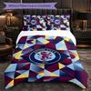 Set Biancheria da Letto Aston Villa Football 3 Pezzi Morbido Set Copripiumino con Federe Set Decorazione Camera da Letto per la Casa