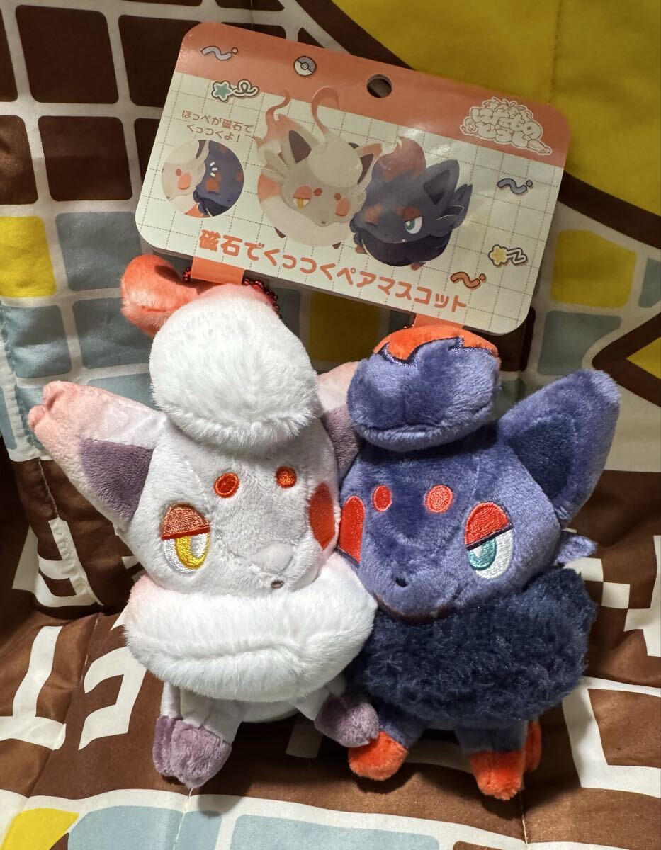 [USED] Pokémon Magnetic Pair Mascots Look-Alikes—Zoroa & Hisui Zoroa—Pokémon Center Exclusive Plush Mascots