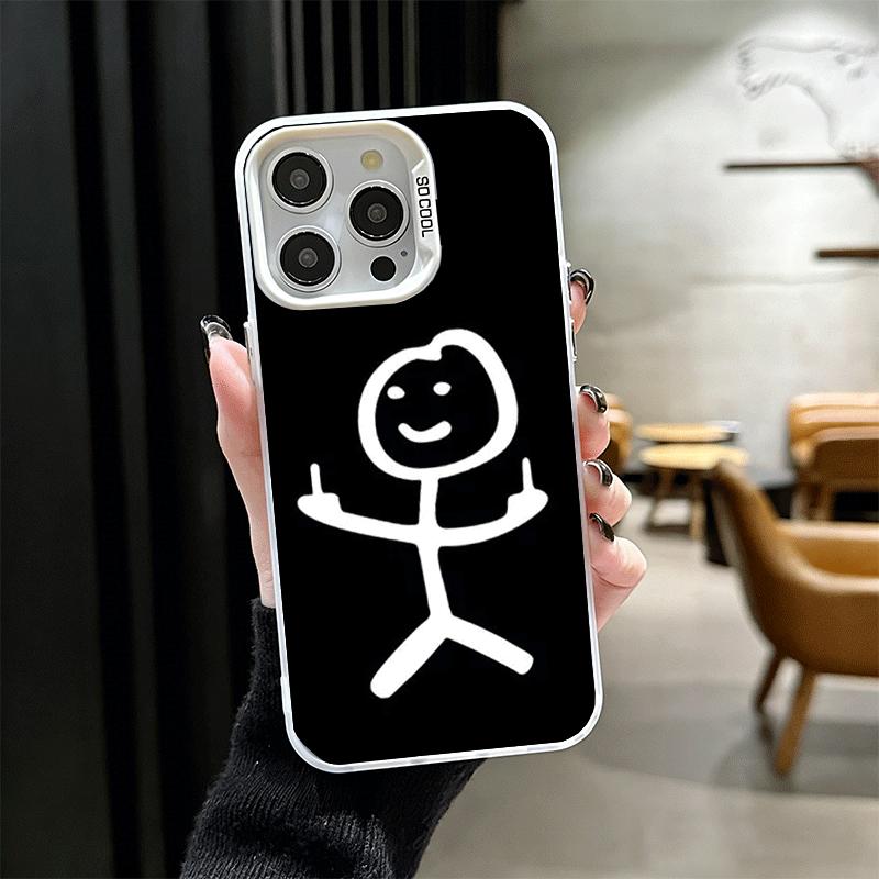 Funny Stickman Matchman Shockproof Phone Case for iPhone 17 Air 16 16E 15 Pro Max 14 Plus 13 Mini 12 Back Cover Anti Fall Fundas