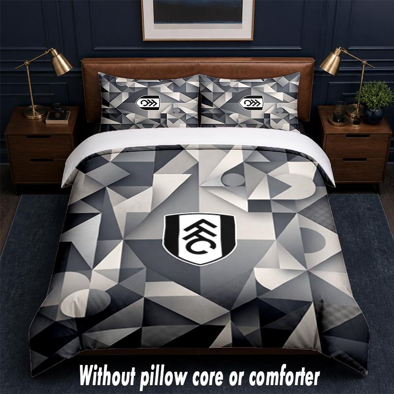 Set Biancheria da Letto Fulham Football Design 1 Copripiumino + 2 Federe Morbido Traspirante Biancheria da Letto per la Casa