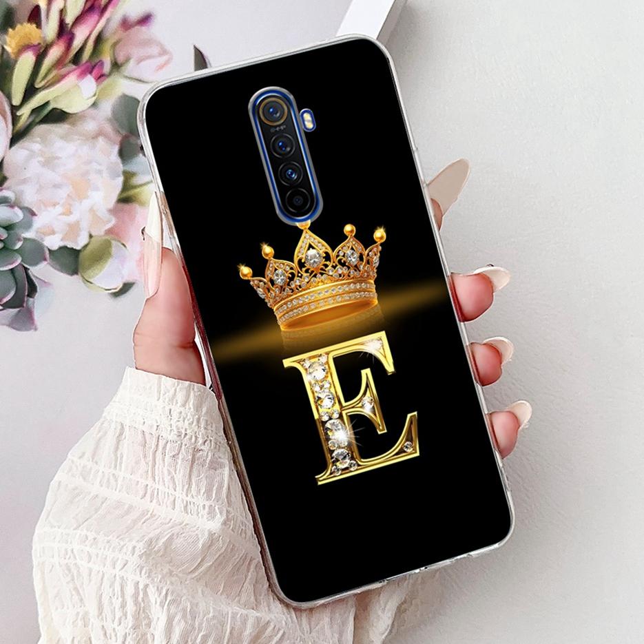 Für Realme X2 Pro Hülle RMX1931 Luxuriöse Krone Buchstaben Handyhülle Für Realme XT X 2 Pro RealmeX2 RealmeXT Hülle Weiche Silikonhülle