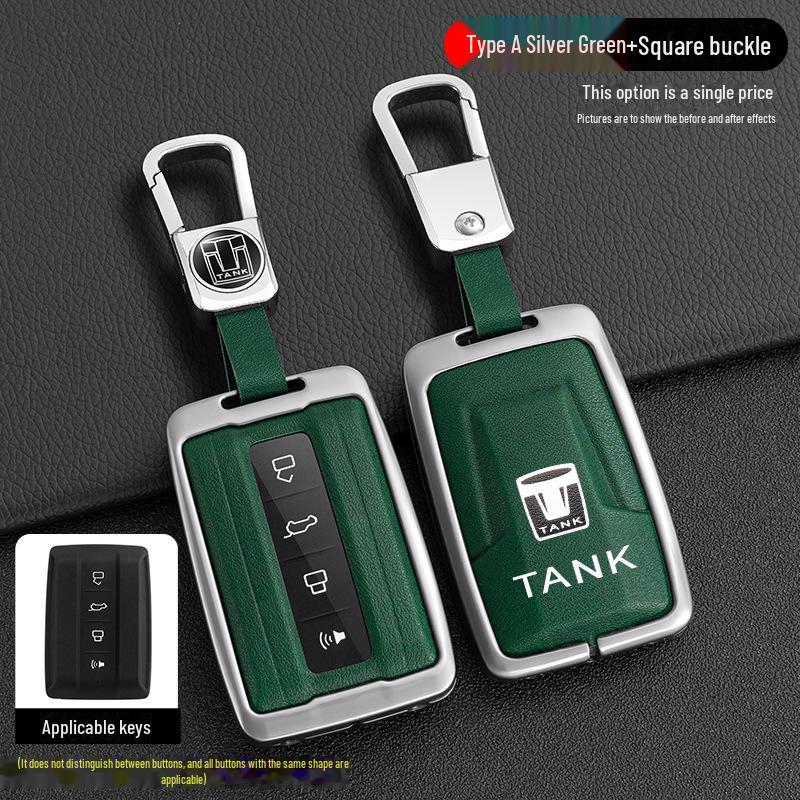 Cyber Ranger City Edition Tank 300 Key Cover: New Standard Metal Shell, Off-Road Version Tank 500 Car Bag Buckle.