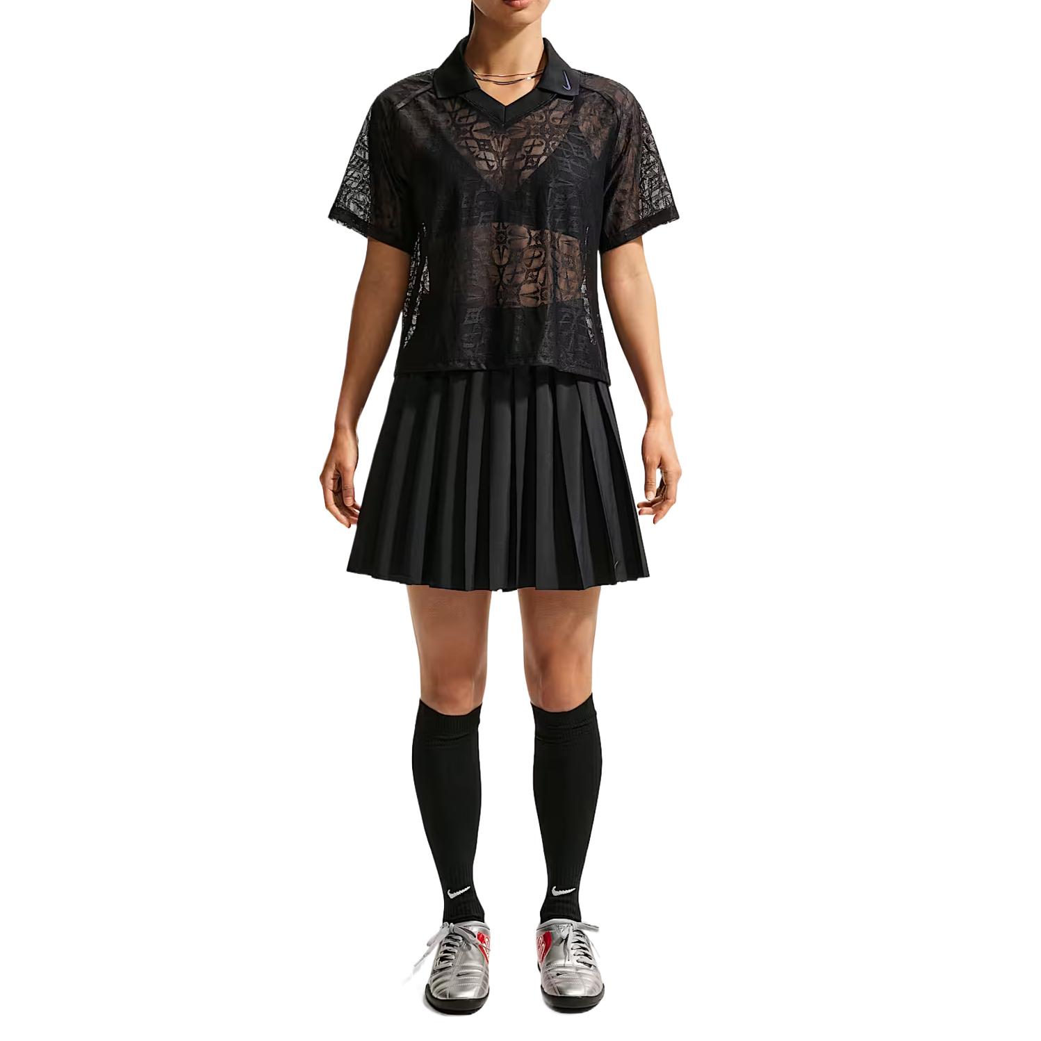 Nike Sportswear Elegant Lace Polo Shirt Women tops IF0521010 S