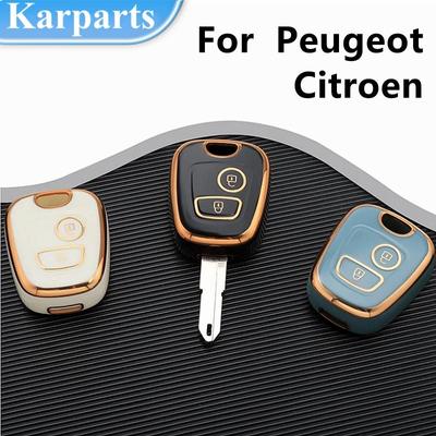 Nuovo TPU Auto Chiave A Distanza Della Copertura Della Cassa Borsette per Peugeot 106 107 206 207 306 307 406 407 per Citroen C1 C4 protezione Fob Accessori