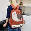 Junior High School Schoolbag Women's Color Contrast Backpack Student Large Capacity Backpack