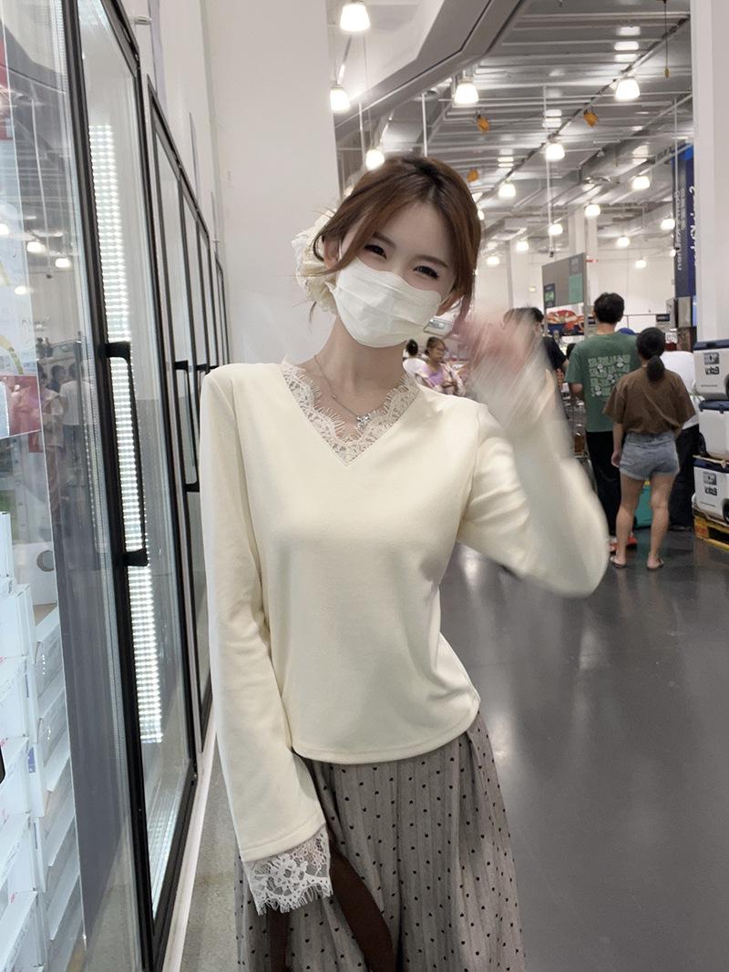 

Women s Plus Size Ribbed Knit Top with French Round Neck and Slimming Design 4XL абрикосовий