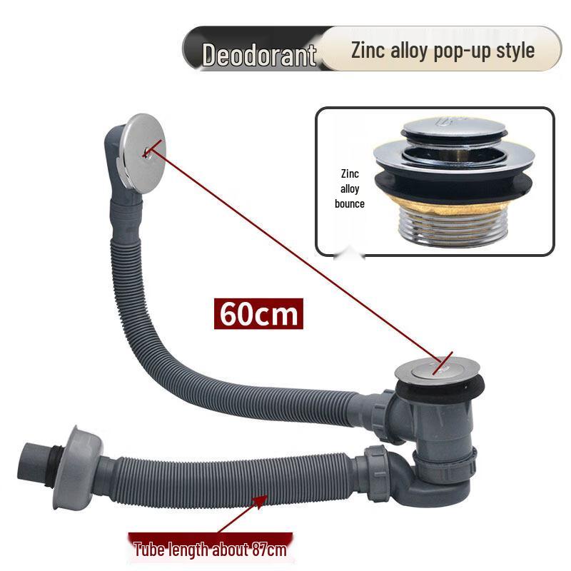 Всплывающий слив для ванны TLXT со встроенной трубой против запаха