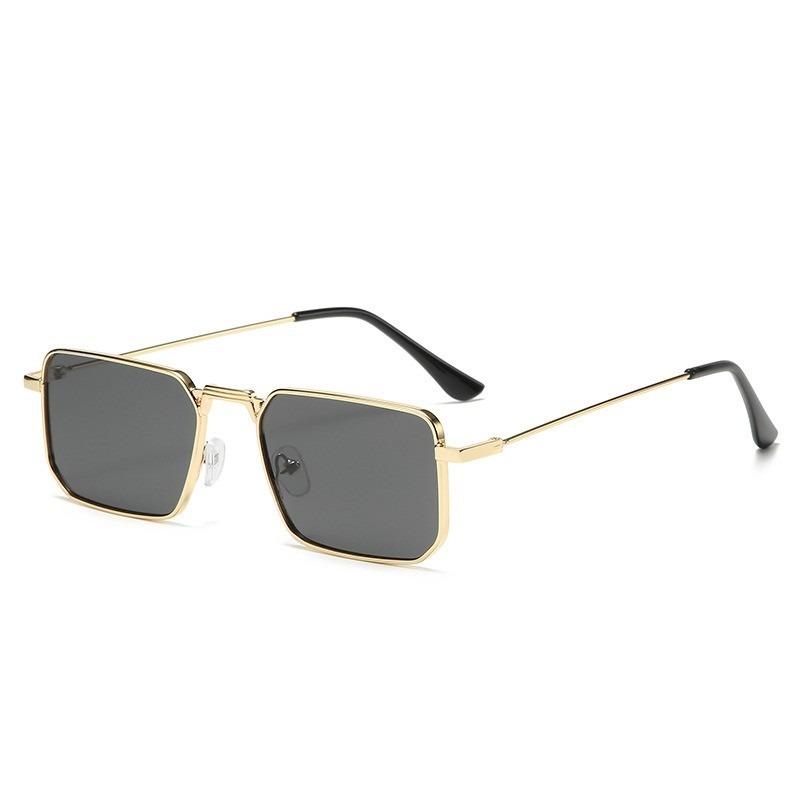 Rectangular Metal Sunglasses for Men Original European and American Retro Fashion Trends Shades for Men Steampunk Glasses