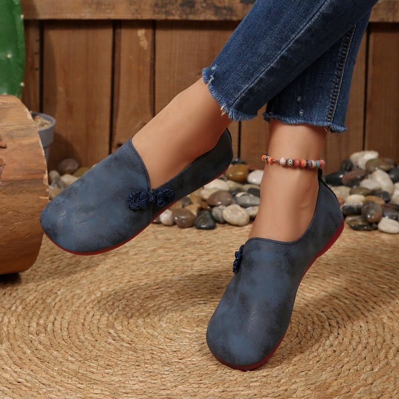 2026  Women's Shoes Flats Casual Sneakers Luxury High Quality Barefoot Women on Offer Slip-on Loafers Low Heel  Round Toe Retro