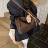 Tote bag simple college student class shoulder canvas bag large capacity casual versatile work commuter handbag women