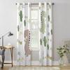 Kindliches Muster mit Dinosauriern Fenstergardinen für Wohnzimmer Schlafzimmer Luxuriös Modern Küchengardinen Stoffvorhänge