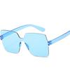 Fashion One-piece Frameless Sunglasses Women Candy-colored Sun Glasses Trendy UV Protection