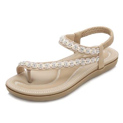 Nuovi Sandali Bassi da Donna Moda Strass Bling Sandali da Donna Estate Spiaggia Sandalias Outdoor Comode Casual Ciabattine da Donna